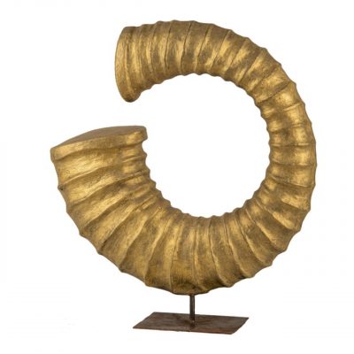 Ornament op voet goud trompet