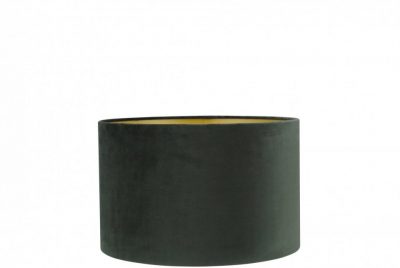 Zwarte velvet lampenkap gouden binnenkant cilinder