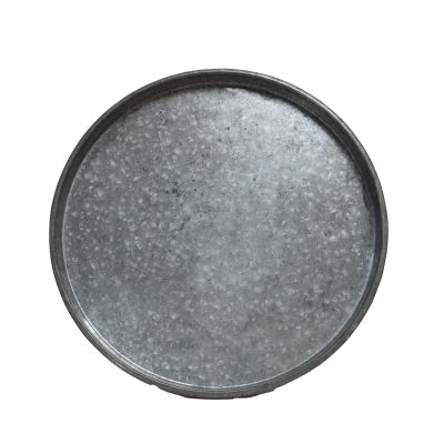Industriele schaal - kaarsplateau - grote metalen schaal-1